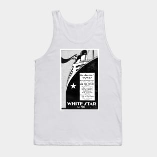 White Star Line - Ocean Liners - 1929 Vintage Advert Tank Top